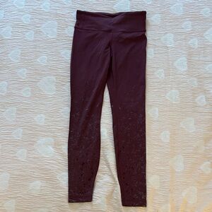 Lululemon Athletica Maroon High-Rise Leggings